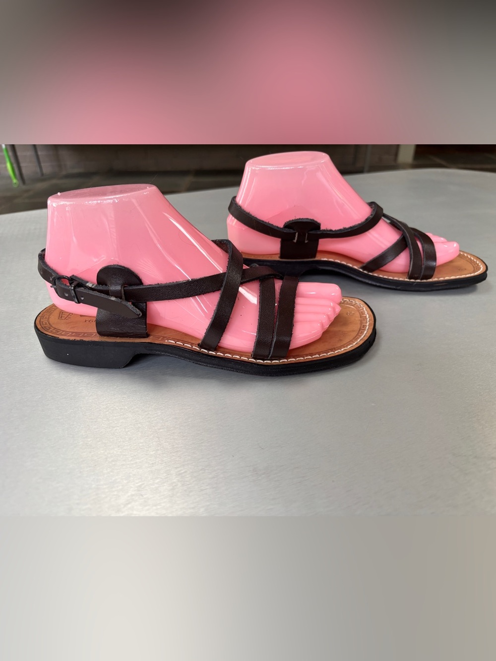 NIMROD  brown leather sandals 9